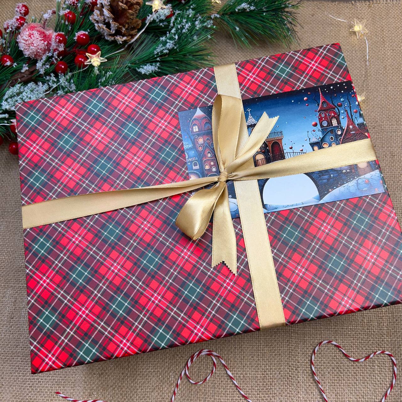 Gift Box “Plaid Fabric”